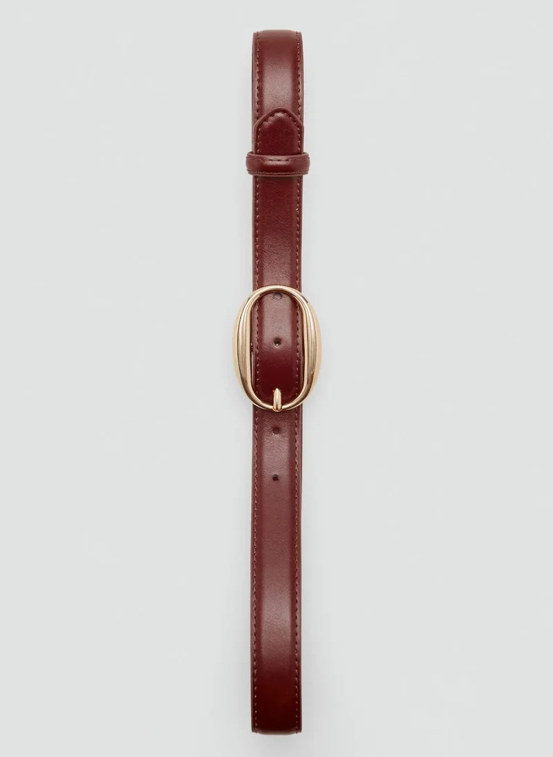 MANGO Oval Buckle Belt