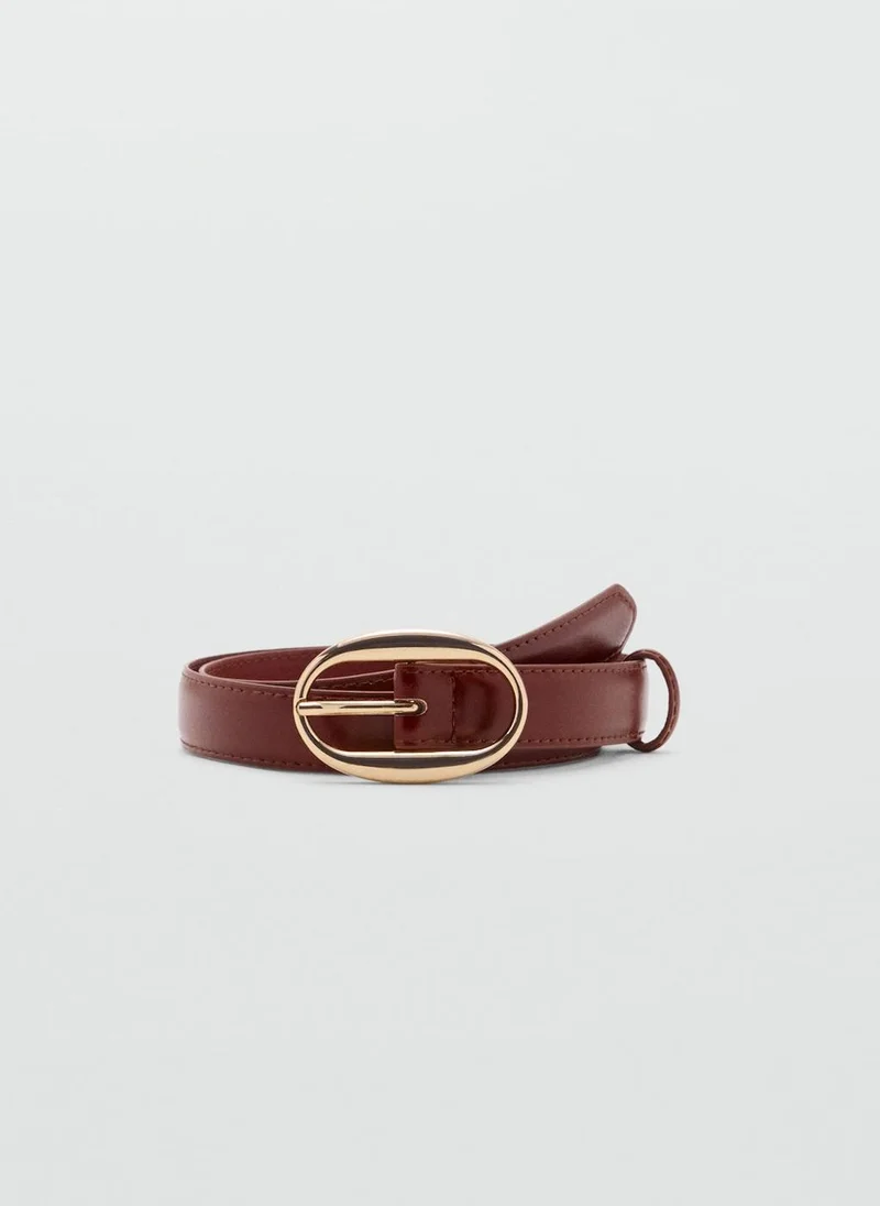MANGO Oval Buckle Belt