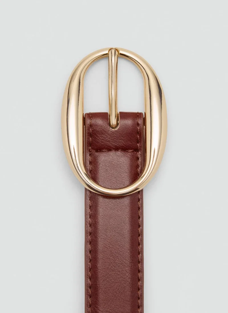 MANGO Oval Buckle Belt
