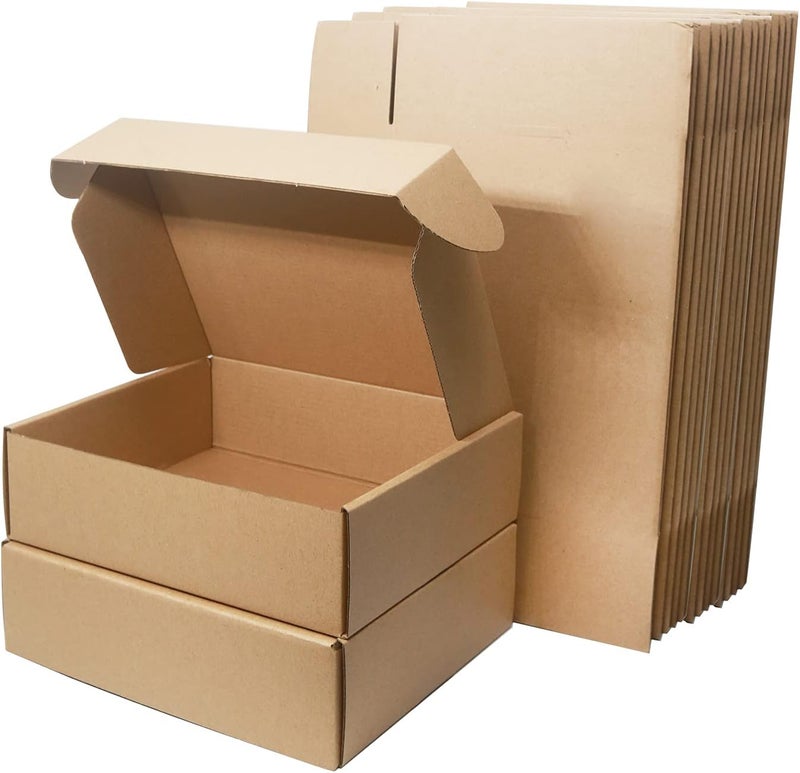 STRBOXONG Corrugated Cardboard Shipping Boxes, 25×20×7cm Royal Mail Small Parcel PiP Postal Boxes, Brown Packaging Mailing Boxes for Business, Posting, Storing or Gift (Pack of 15) - Image 1