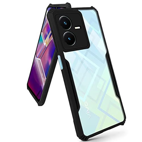 Jkobi Back Cover Case for VIVO Y22 (Crystal Glass Back | Camera Protection | Shockproof Bumpers | Professional Black) - Image 5