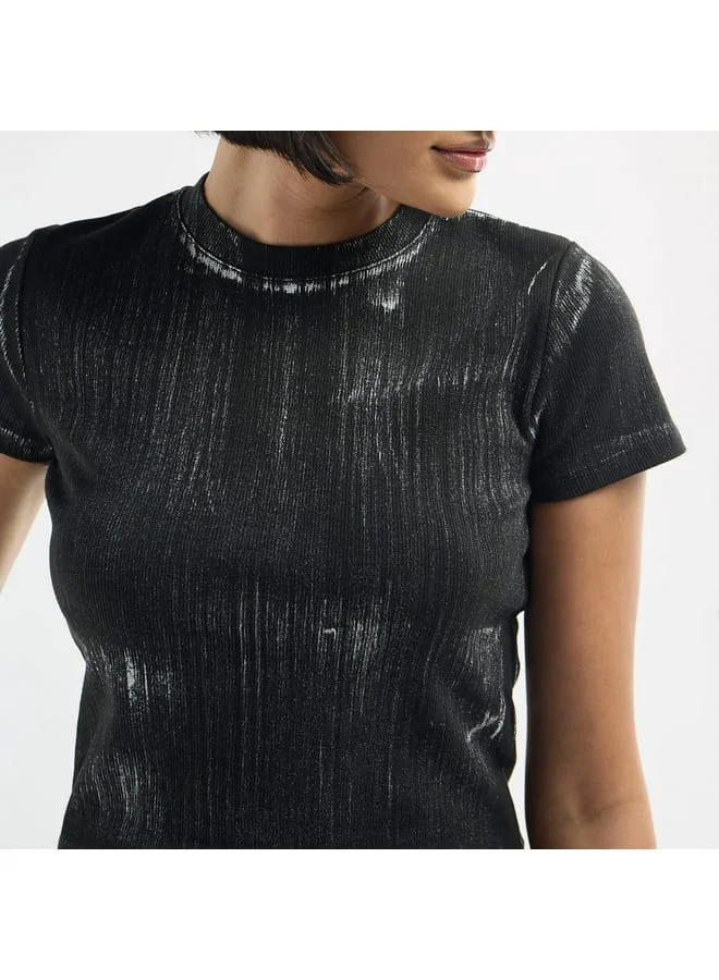 Splash FAV All-Over Print Crew Neck T-shirt with Short Sleeves