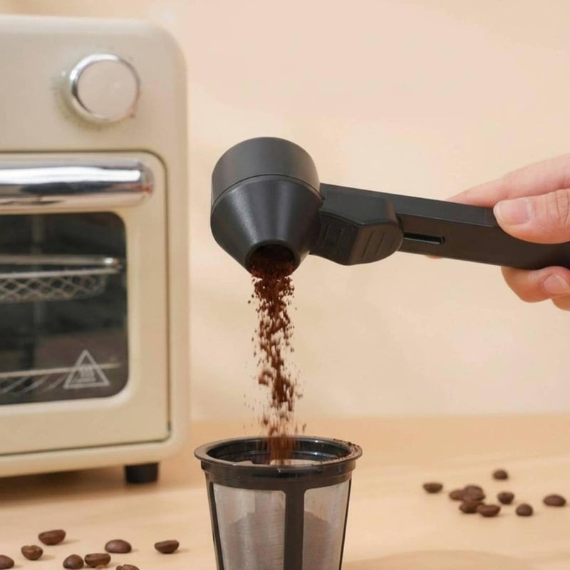 Gralara Sliding Coffee spoon Transfer Long Handle Coffee spoon 1-Handed Kitchen Tool, Array, Translucent White - Image 3
