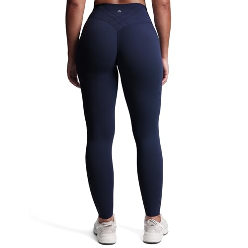 Aoxjox Women's Workout Velura Leggings High Waisted Hidden Scrunch PlushFlex™ Buttery Soft Yoga Pants 26" (Midnight Navy, Small) - Image 1