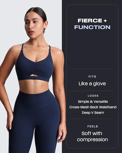 Aoxjox Women's Workout Velura Leggings High Waisted Hidden Scrunch PlushFlex™ Buttery Soft Yoga Pants 26" (Midnight Navy, Small) - Image 4
