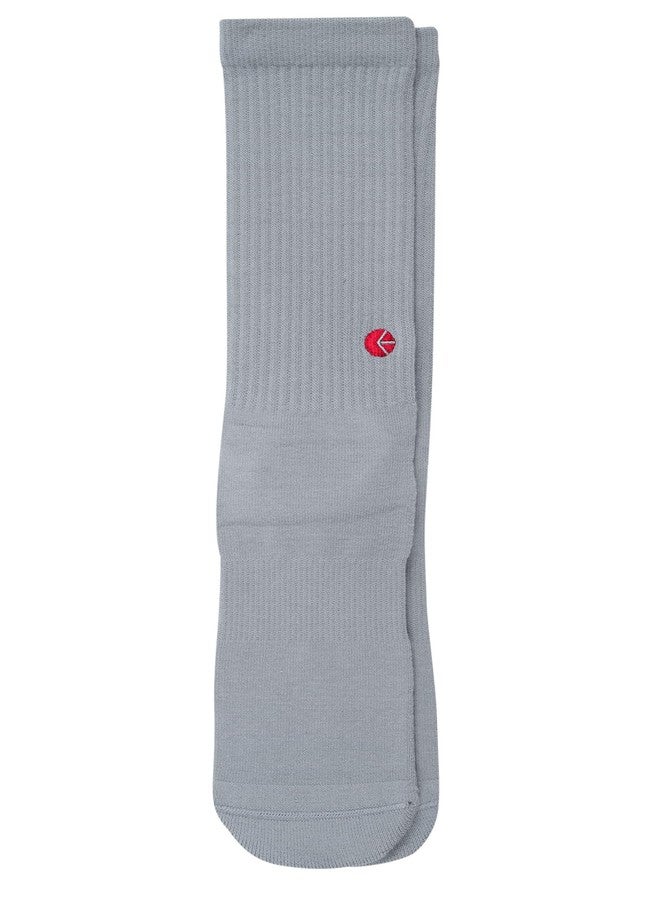 Ethika Men Crew Socks | Crew Sock - Stone Grey (GRY, M) - Image 2