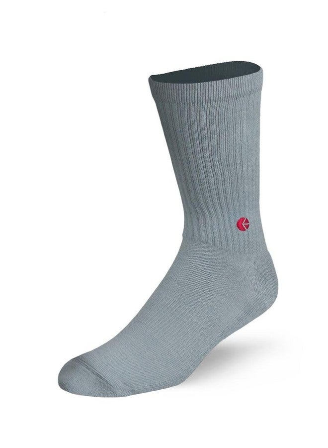 Ethika Men Crew Socks | Crew Sock - Stone Grey (GRY, M) - Image 1