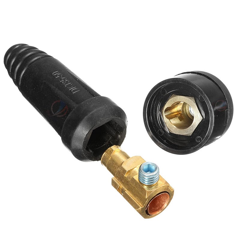 Mass Pro Mass Pro 1xMale 1xFemale Pack of 2 Quick Fitting Welding Machine Cable Connector Plug Socket 3550 Sqmm Inverter Welding Machine  - Image 1