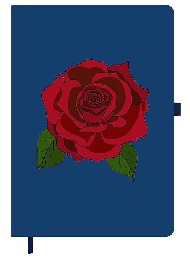 Theodor Designer A5 Thick Blue Hardcover Notebook Rose - Image 1
