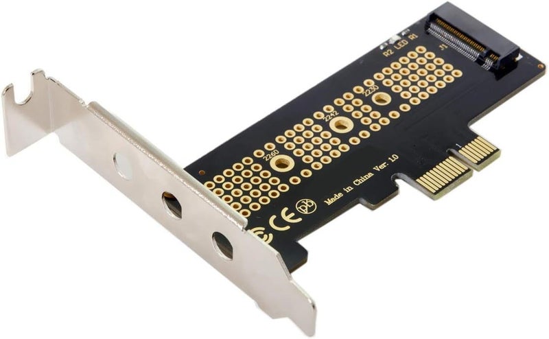 JSER NVME to PCI-E 4.0 Low Profile PCI-E 3.0 x1 Lane to M.2 NGFF M-Key SSD Nvme AHCI PCI Express Adapter Card - Image 1