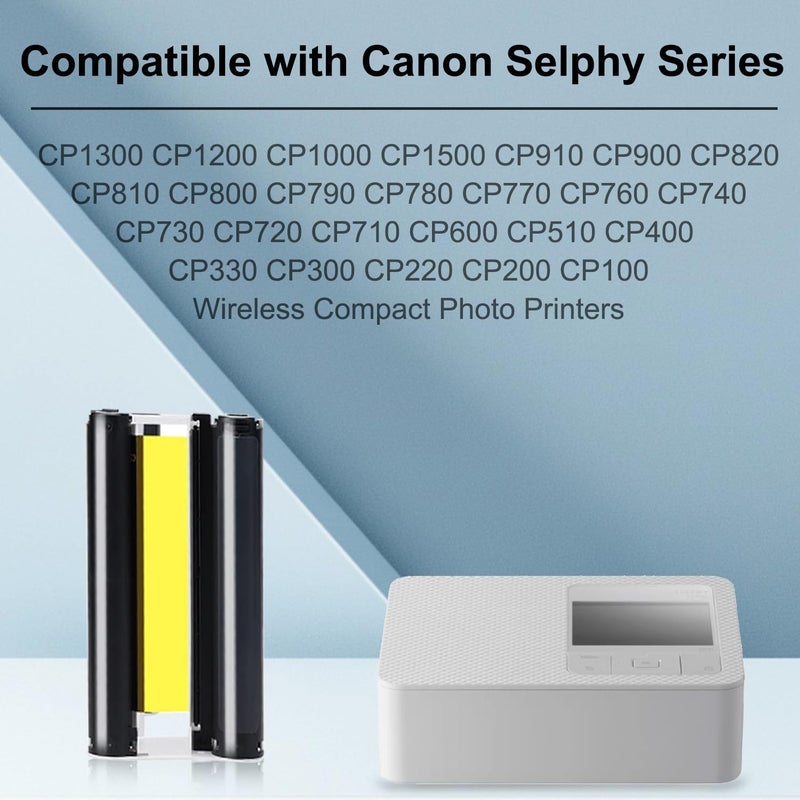ACETONER Compatible for Canon Selphy CP1500 Ink and Paper KP-108IN 3 Color Ink Cartridges & 108 Sheets 4x6 Photo Paper Glossy for Canon Selphy CP1300,CP1500,CP1500,CP1000, CP910, CP900 Compact Photo Printers - Image 2