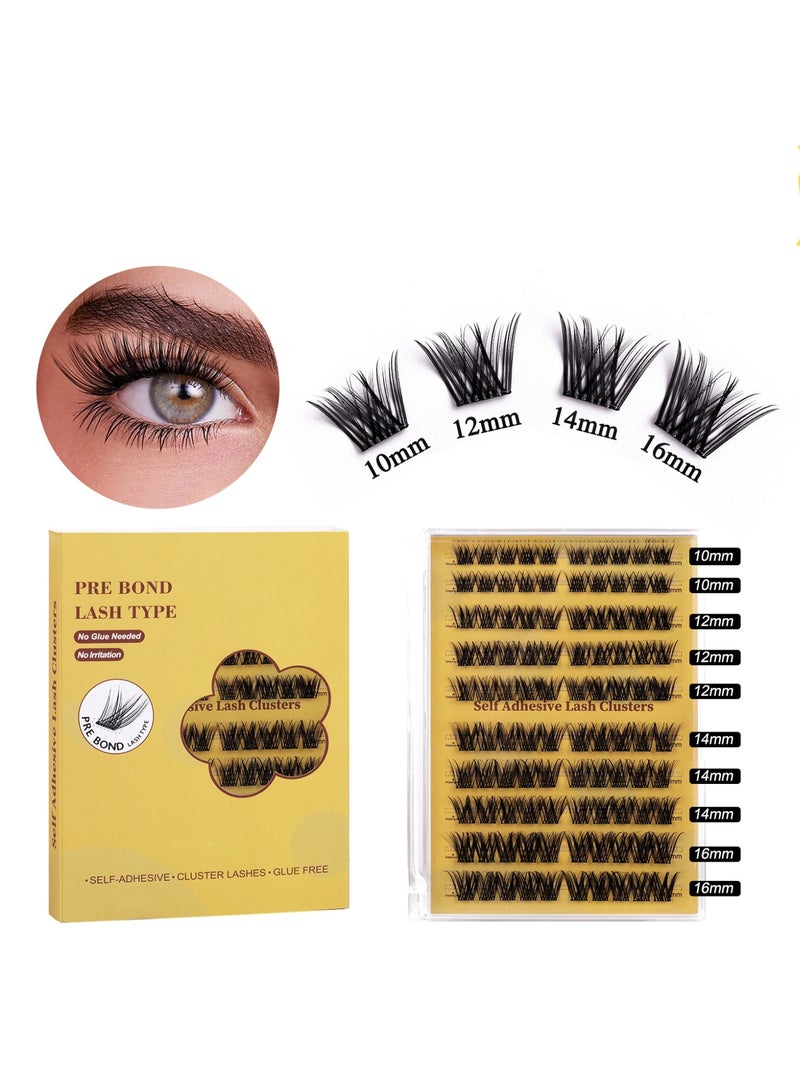 باراكا رموش اصطناعية ذاتية اللصق بمظهر طبيعي، لا تحتاج إلى غراء. تتضمن المجموعة ملقطًا و100 رمش اصطناعي مجزأ قابل لإعادة الاستخدام، مناسبة للمبتدئين، وتتيح لك صنع رموش اصطناعية بنفسك. - Image 1