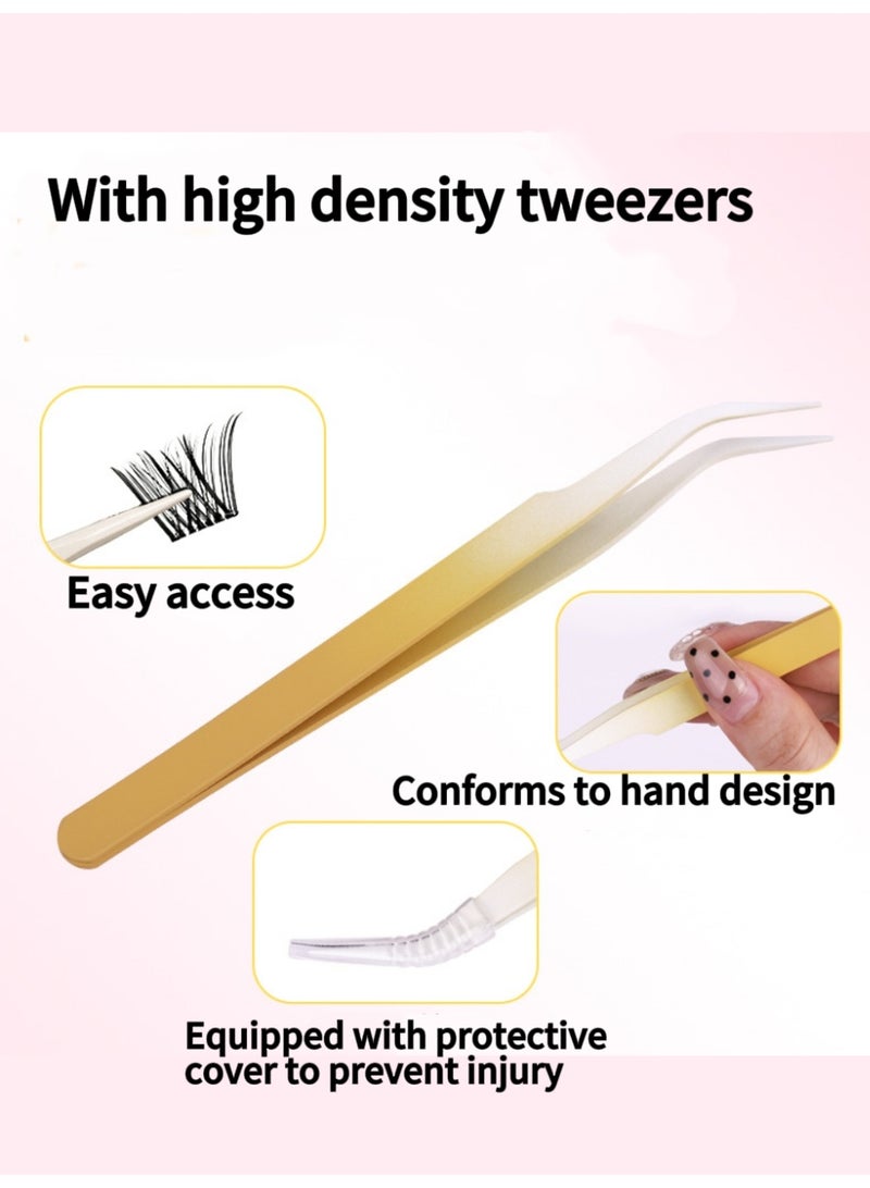 باراكا رموش اصطناعية ذاتية اللصق بمظهر طبيعي، لا تحتاج إلى غراء. تتضمن المجموعة ملقطًا و100 رمش اصطناعي مجزأ قابل لإعادة الاستخدام، مناسبة للمبتدئين، وتتيح لك صنع رموش اصطناعية بنفسك. - Image 3