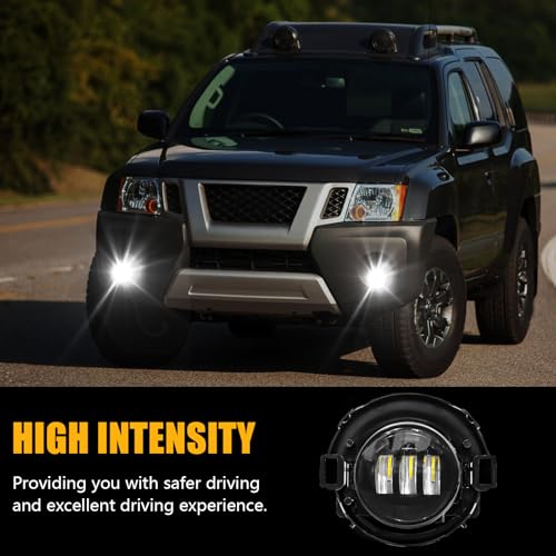 OKSIWA LED Fog Lights for 2010-2017 Nissan Frontier, 2005-2015 Nissan Xterra - LED Driving Fog Lamps Replacement with Wiring Harness, Switch Kit (Only Fit for Plastic Bumper) - Image 4