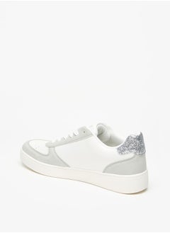 Celeste Women's Textured Lace-Up Low Ankle Sneakers  - Image 3