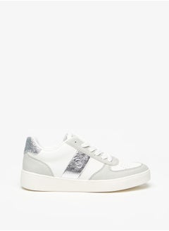 Celeste Women's Textured Lace-Up Low Ankle Sneakers  - Image 2
