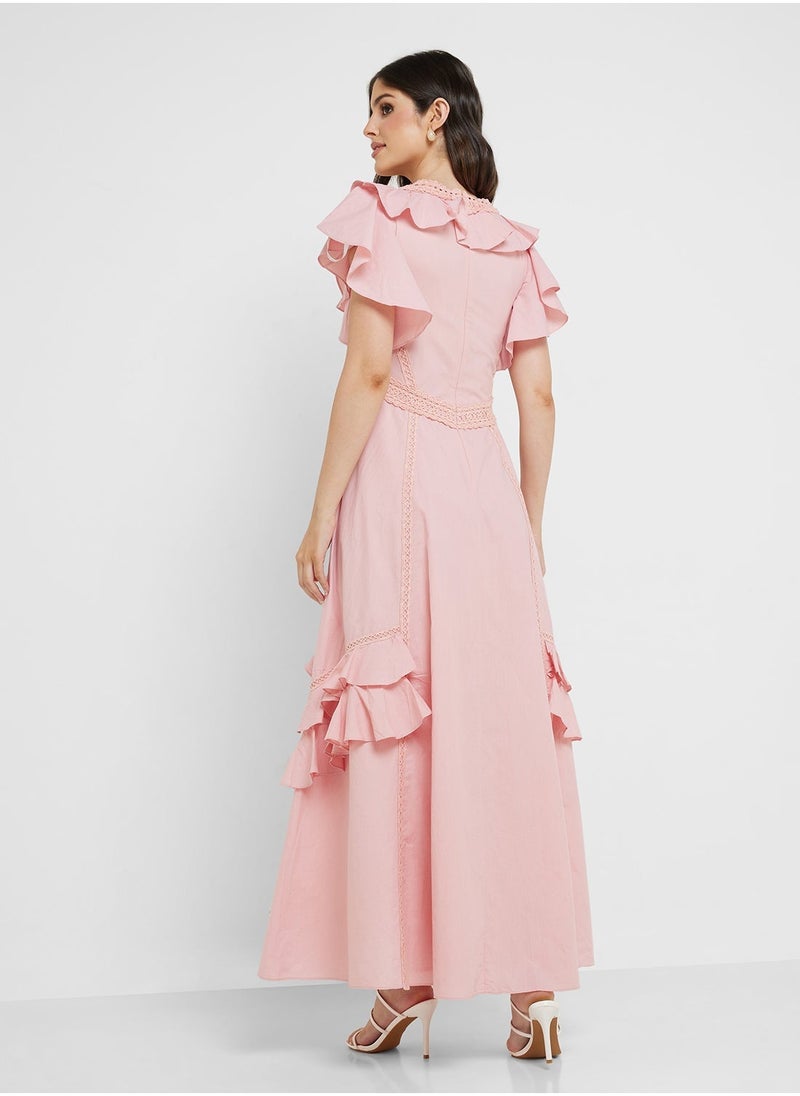 Frock and Frill Ruffled Cotton Maxi Dress  - Image 2