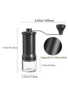 NNEWVANTE Manual Coffee Grinder, Ceramic Burr Coffee Grinder Manual Adjustable for Fine/Coarse Grind, Portable Spice Grinder with Cleaning Brush for Home, Travel, Camping  - Image 2