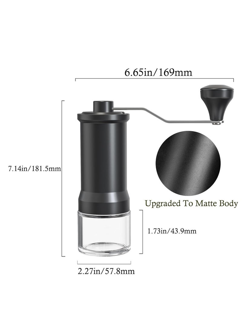NNEWVANTE Manual Coffee Grinder, Ceramic Burr Coffee Grinder Manual Adjustable for Fine/Coarse Grind, Portable Spice Grinder with Cleaning Brush for Home, Travel, Camping  - Image 2