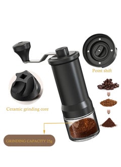 NNEWVANTE Manual Coffee Grinder, Ceramic Burr Coffee Grinder Manual Adjustable for Fine/Coarse Grind, Portable Spice Grinder with Cleaning Brush for Home, Travel, Camping  - Image 3