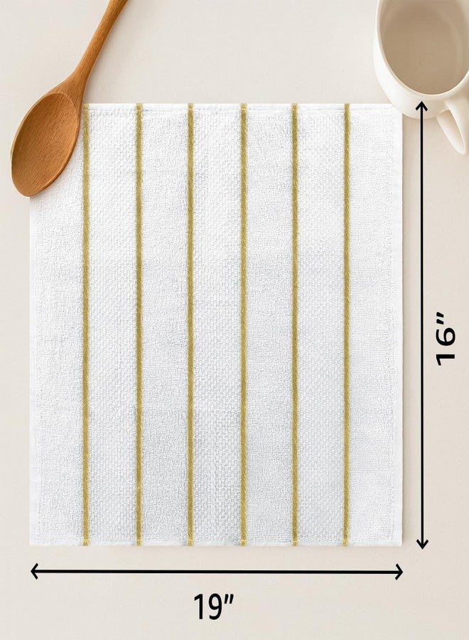 ديكور راك مجموعة ديكورراك من 4 مناشف مطبخ كبيرة، مقاس 16 × 19 بوصة، مناشف أطباق ماصة، 100% قطن تيري للتنظيف، طقم كابتشينو (عبوة من 4 قطع) - Image 2