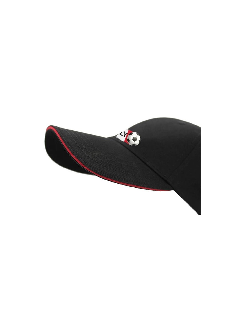 برينت شوب فور مي قبعة كرة القدم الإيطالية للجنسين للبالغين لكل من الرجال والنساء مع إغلاق بإبزيم معدني قابل للتعديل - مثالية لمحبي كرة القدم وأيام المباريات والأنشطة الخارجية والارتداء اليومي - Image 5