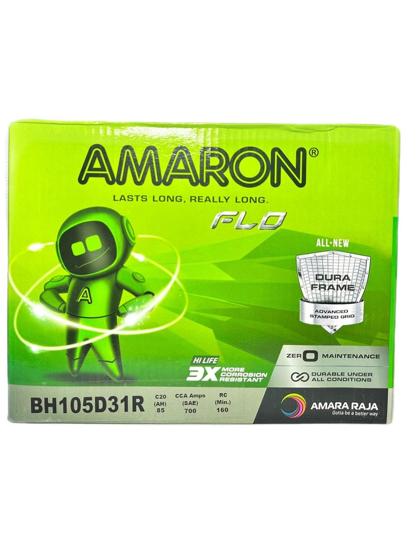Amaron Car Battery 12V 85AH 105D31R-MF R-Layout - Image 1