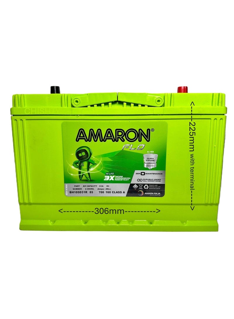 Amaron Car Battery 12V 85AH 105D31R-MF R-Layout - Image 4