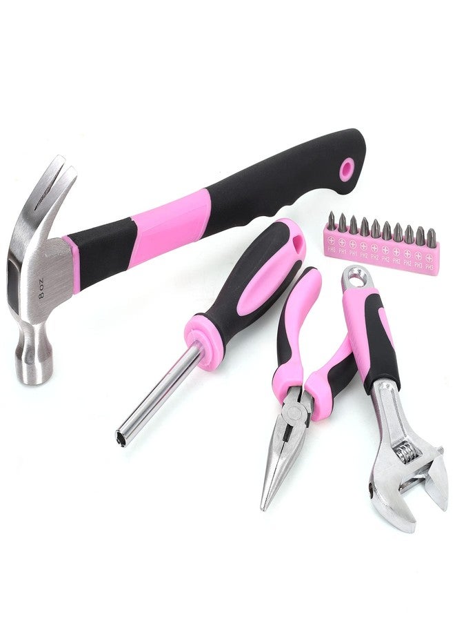 FASTPRO 15-Piece Pink Tool Kit, Household Tools Set for Women, Hand Tools for Home Maintenance & Repairing, Includes Tool Bag - Image 2