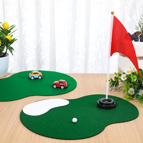 Tinideya 4 Set Golf Centerpieces Table Decorations Golf Party Supplies Including Ball Sand Trap Red Flag Plastic Flag Stand for Sport Themed Birthday Party Decor - Image 3
