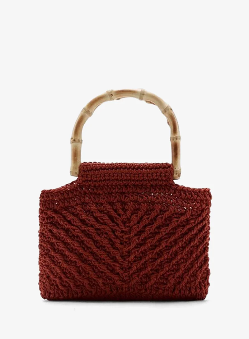 مانجو Bamboo Handle Handbag