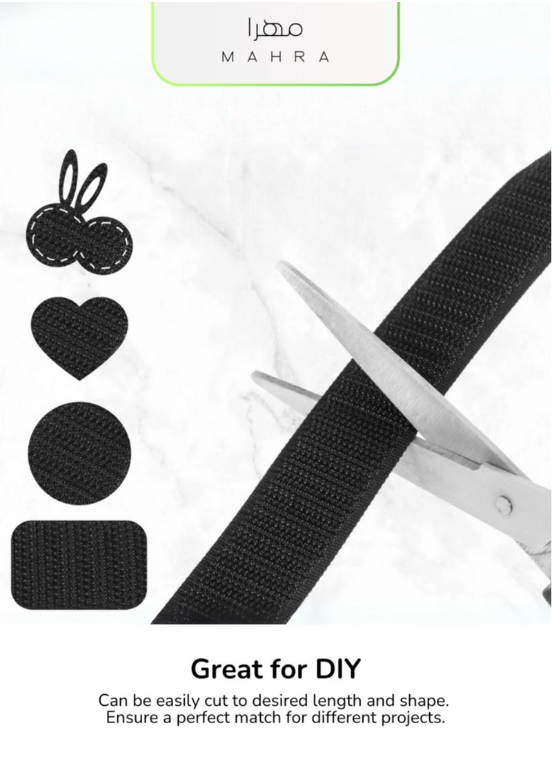 Generic Set of 2 | 1 Inch Hook and Loop Straps | Black & White | 25 Yards per Roll | Non-Adhesive Fastening Tape for Sewing, Crafting, DIY, Apparel, Home Décor, Organization, and Seasonal Projects  - Image 4