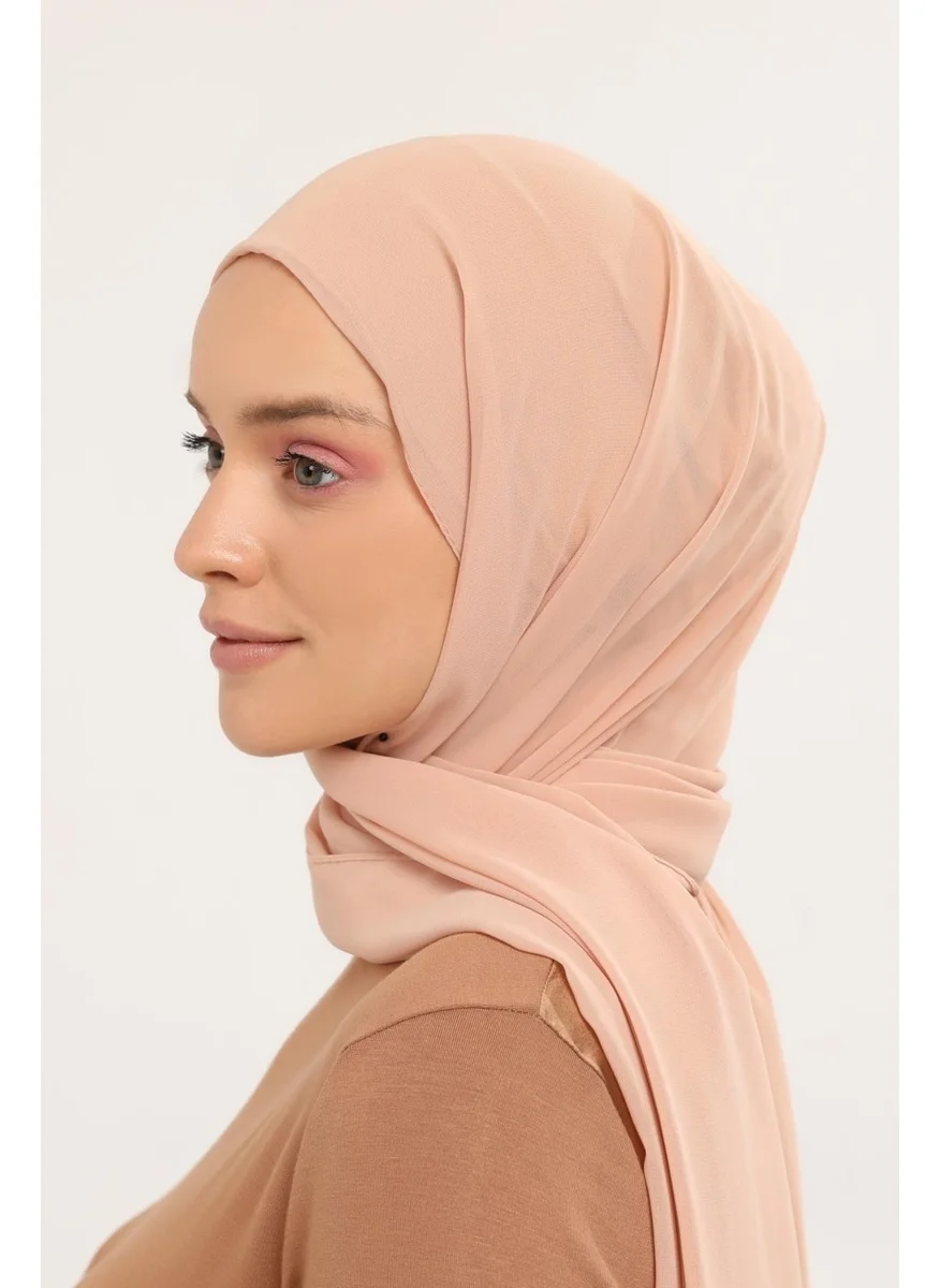 التوبة Ready Practical Luxury Snap-on Elastic Bonnet Chiffon Shawl