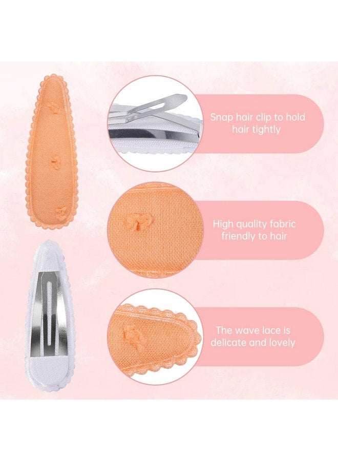 Yanwenx 40 Pcs Girl Hair Clips Floral Print Toddler Hair Clips Non Slip Wrapped Snap Hairpins for Kids Barrettes Hair Accessories for Baby Toddler Girls（Pink） - Image 3