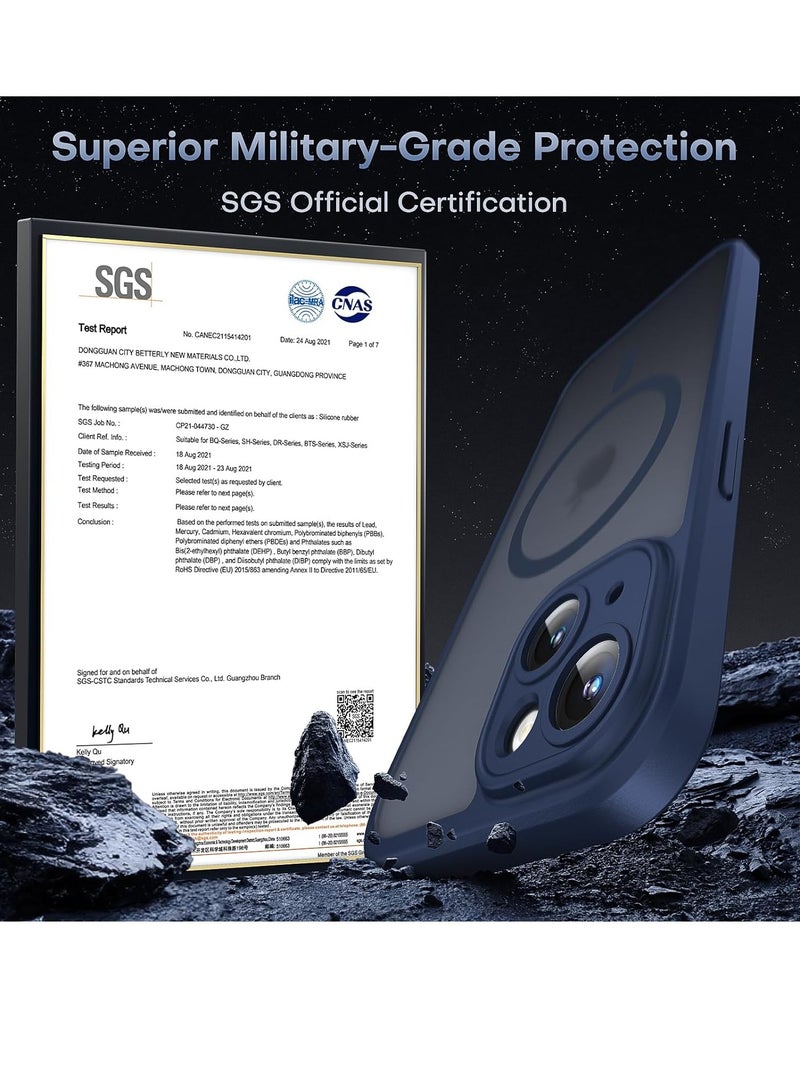 ELTRAZONE 3 in 1 Magnetic for iPhone 15 Case, Upgraded [Full Camera Protection] [Compatible with Magsafe] [15FT Military Grade Protection] Bumper for iPhone 15 6.1 Inch, Blue - Image 4