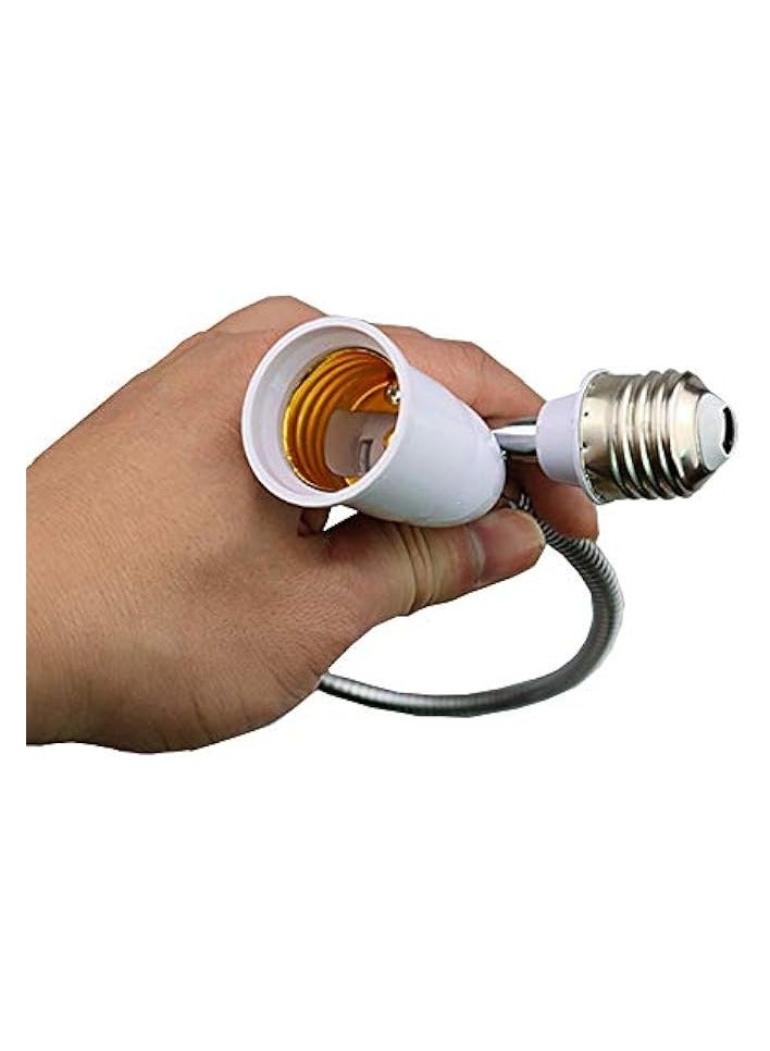 erorex Light Socket Extender Adapter,E26 to E26 Socket Extender, 30CM/12 Inch Extension,Bendable Flexible Gooseneck Adjustable Extension Socket Extender Adaptor (2-Pack) - Image 3