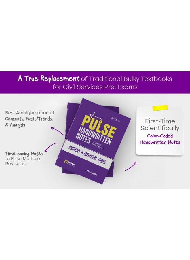ARIHANT PUBLICATIONS (INDIA) LIMITED PULSE SCIENCE & TECHNOLOGY Coloured Handwritten Notes | 1st Time For UPSC Prelims with Concepts, facts, Analysis, Maps, Images, Flow Charts and Time Saving Notes