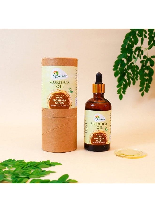 Moringa Oil 100 Ml Cold Pressed Extra Virgin For Hair Growth Skin Care And Antiageing