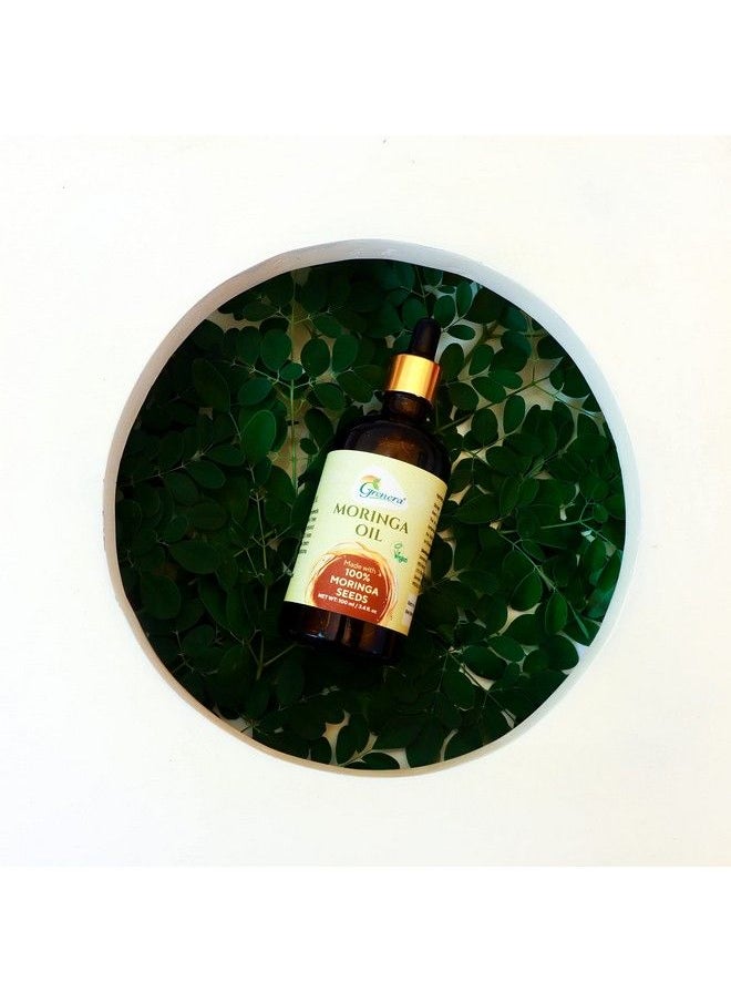 Moringa Oil 100 Ml Cold Pressed Extra Virgin For Hair Growth Skin Care And Antiageing