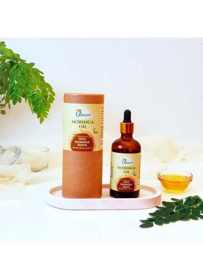 Moringa Oil 100 Ml Cold Pressed Extra Virgin For Hair Growth Skin Care And Antiageing