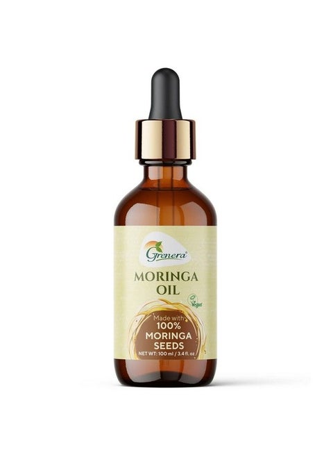 Moringa Oil 100 Ml Cold Pressed Extra Virgin For Hair Growth Skin Care And Antiageing