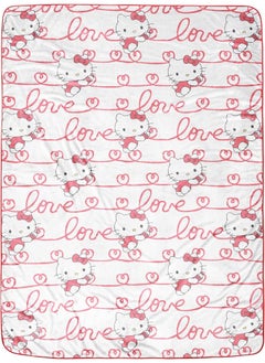 Jay Franco Jay Franco Hello Kitty Lovely Notes Plush Blanket  - Image 2