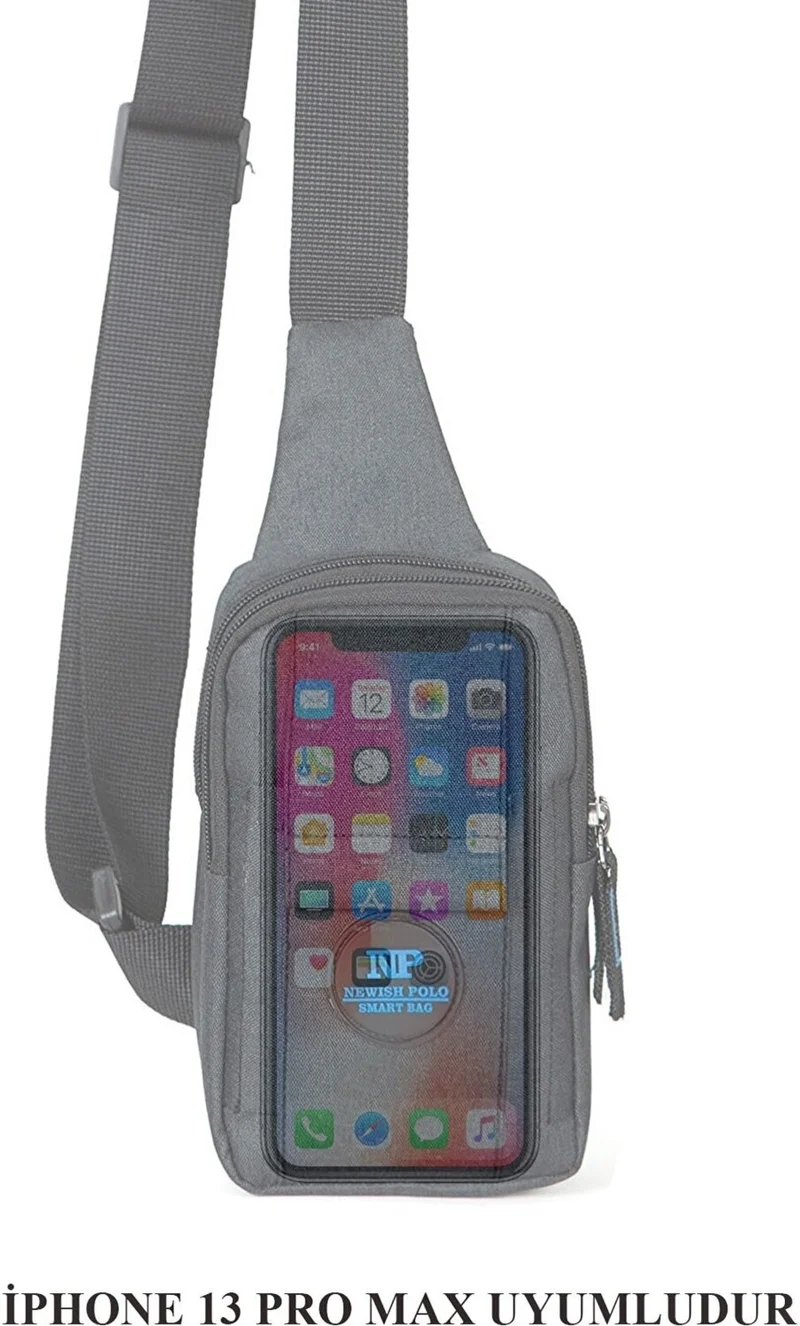 Avca Unisex Linen Waist and Cross Shoulder Bag with Phone Compartment