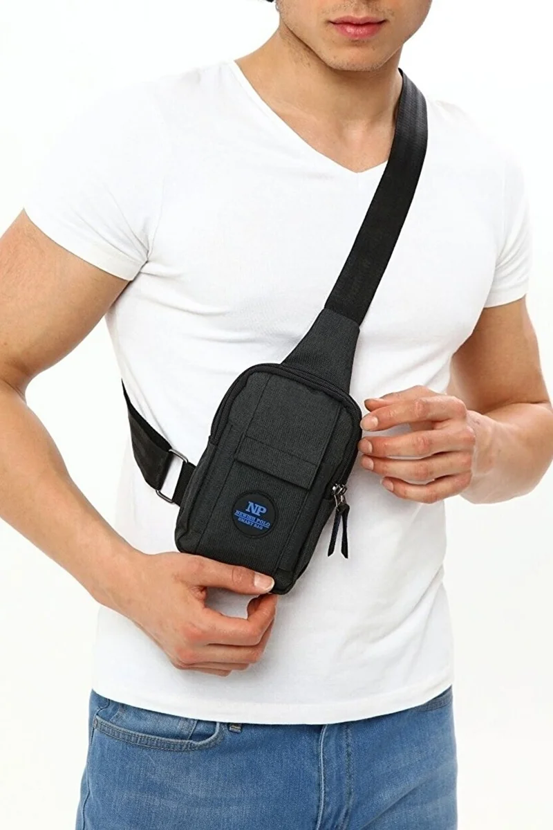 Avca Unisex Linen Waist and Cross Shoulder Bag with Phone Compartment