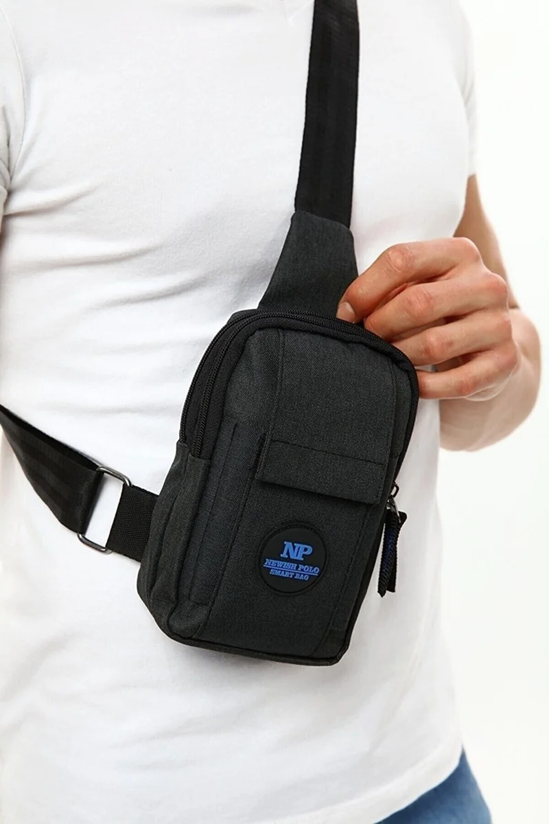 Avca Unisex Linen Waist and Cross Shoulder Bag with Phone Compartment