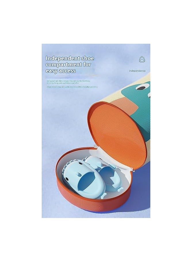 Soofam Kids Swimming Bag with Wet Dry Compartments, Lightweight Water-proof Fabric, Anti-Jamming Zipper - Image 3