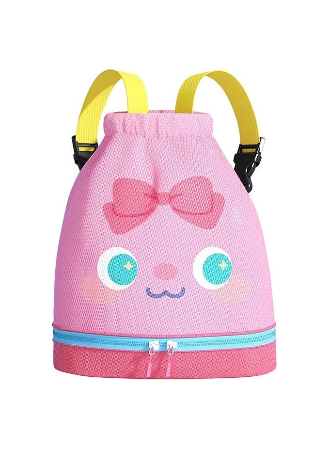 Soofam Kids Swimming Bag with Wet Dry Compartments, Lightweight Water-proof Fabric, Anti-Jamming Zipper - Image 1