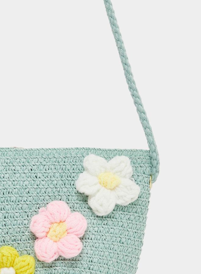 ستايلي حقيبة كروس بتفاصيل مزينة وإغلاق بسحاب - Image 3