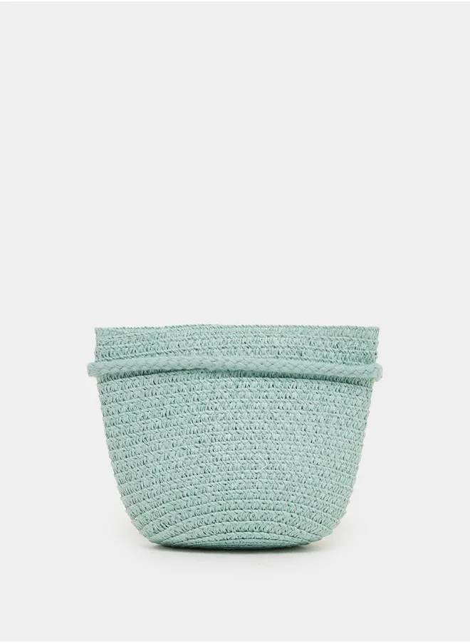 ستايلي Styli Embellished Crossbody Bag with Zip Closure
