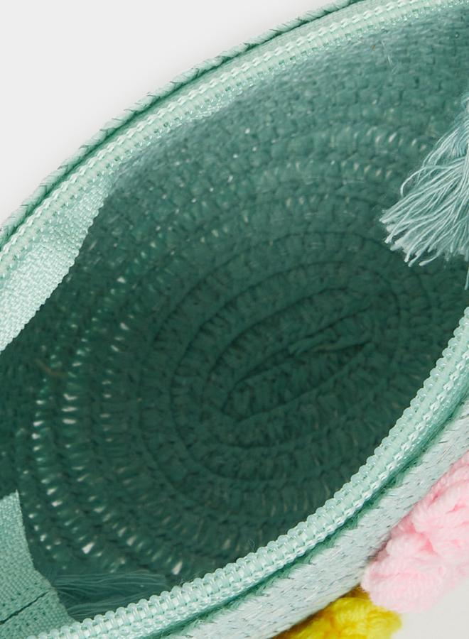 ستايلي حقيبة كروس بتفاصيل مزينة وإغلاق بسحاب - Image 4